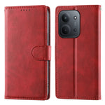 Wallet Case For Xiaomi Redmi 15C 5G (EU) (173mm)  /  4G (EU) (173mm)  /  Poco C85 4G (173mm) Calf Texture Leather Phone Cover with Wrist Strap
