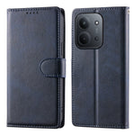 Wallet Case For Xiaomi Redmi 15C 5G (EU) (173mm)  /  4G (EU) (173mm)  /  Poco C85 4G (173mm) Calf Texture Leather Phone Cover with Wrist Strap
