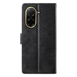 For Xiaomi Redmi A5 NFC (EU) (173.45mm) Case Stand Wallet Calf Texture PU Leather Flip Phone Cover with Wrist Strap