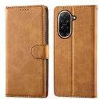 For Xiaomi Redmi A5 NFC (EU) (173.45mm) Case Stand Wallet Calf Texture PU Leather Flip Phone Cover with Wrist Strap