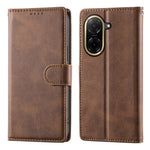 For Xiaomi Redmi A5 NFC (EU) (173.45mm) Case Stand Wallet Calf Texture PU Leather Flip Phone Cover with Wrist Strap