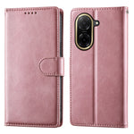 For Xiaomi Redmi A5 NFC (EU) (173.45mm) Case Stand Wallet Calf Texture PU Leather Flip Phone Cover with Wrist Strap