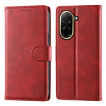 For Xiaomi Redmi A5 NFC (EU) (173.45mm) Case Stand Wallet Calf Texture PU Leather Flip Phone Cover with Wrist Strap