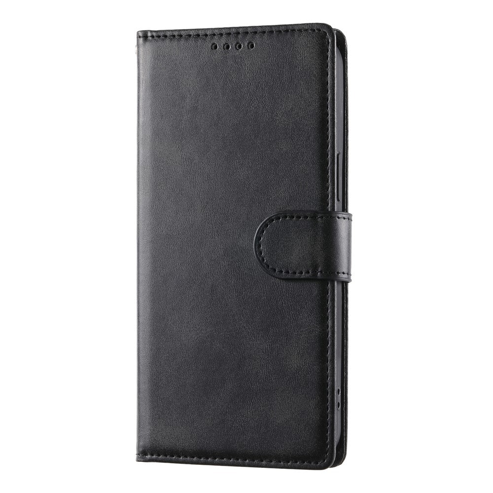 For Xiaomi Redmi Note 15 Pro 5G (Global) Case Stand Wallet Calf Texture PU Leather Flip Phone Cover with Wrist Strap
