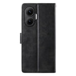 Xiaomi Redmi Turbo 4 Pro 5G / Poco F7 5G-skal, stativplånbok, kalvtextur, PU-läder, fällbart mobilskal med handledsrem