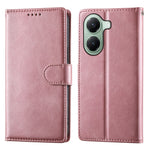 For Xiaomi Poco X7 Pro 5G  /  Redmi Turbo 4 5G Case Stand Wallet Calf Texture PU Leather Flip Phone Cover with Wrist Strap
