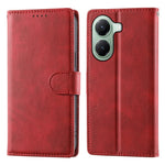 For Xiaomi Poco X7 Pro 5G  /  Redmi Turbo 4 5G Case Stand Wallet Calf Texture PU Leather Flip Phone Cover with Wrist Strap