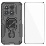 WANLONFENG For Xiaomi 17 Phone Case  PC TPU Back Cover Kickstand with Tempered Glass