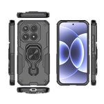 WANLONFENG For Xiaomi 17 Phone Case  PC TPU Back Cover Kickstand with Tempered Glass
