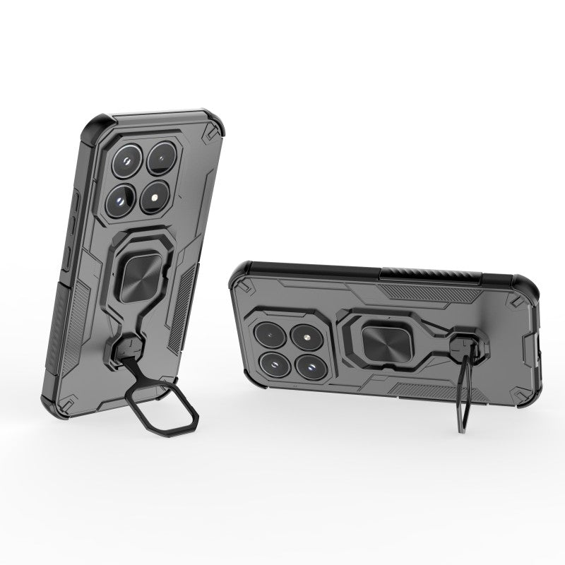 WANLONFENG For Xiaomi 17 Phone Case  PC TPU Back Cover Kickstand with Tempered Glass