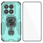 WANLONFENG For Xiaomi 17 Phone Case  PC TPU Back Cover Kickstand with Tempered Glass
