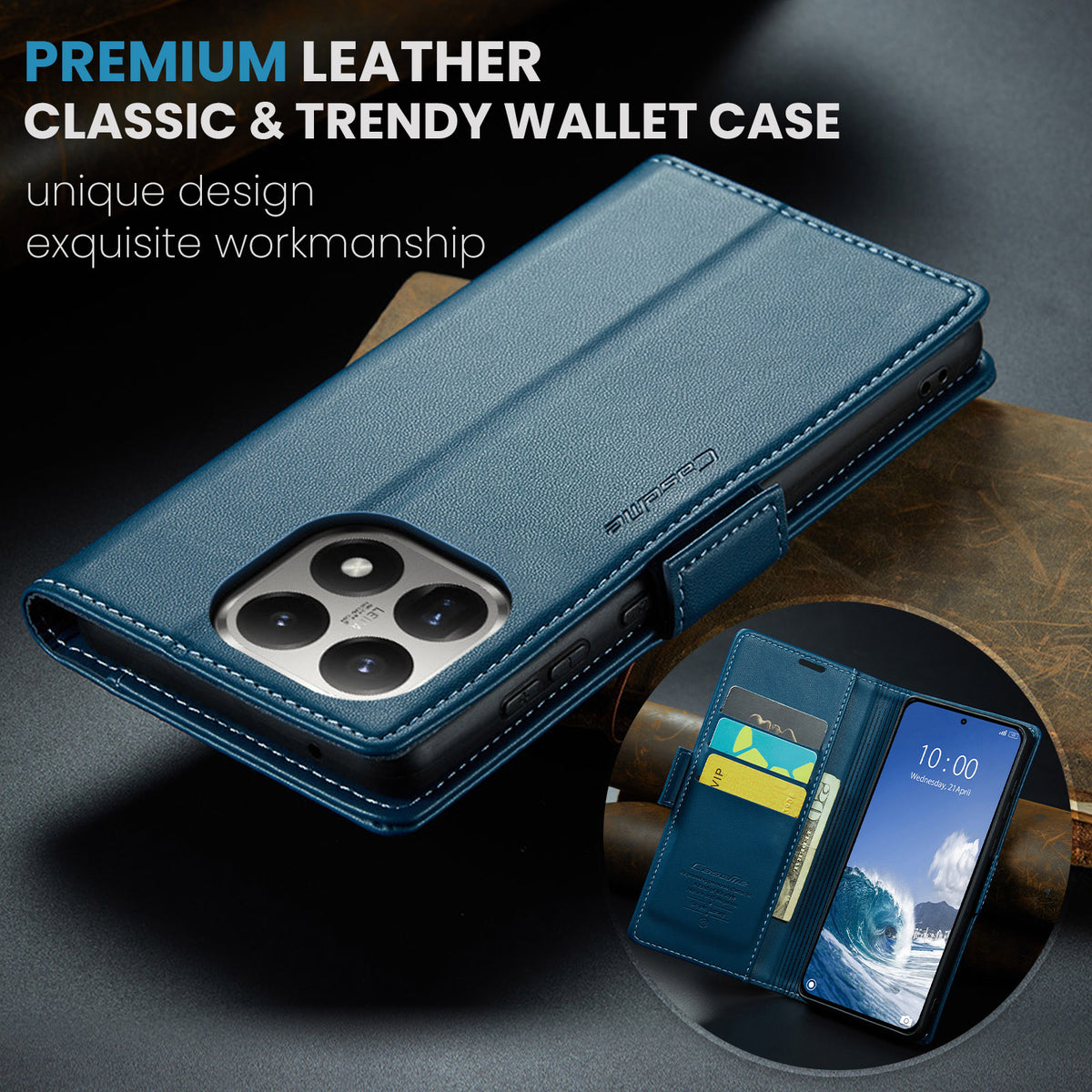 CASEME For Xiaomi 15T Case  023 Series RFID Blocking Glossy Stand Phone Cover