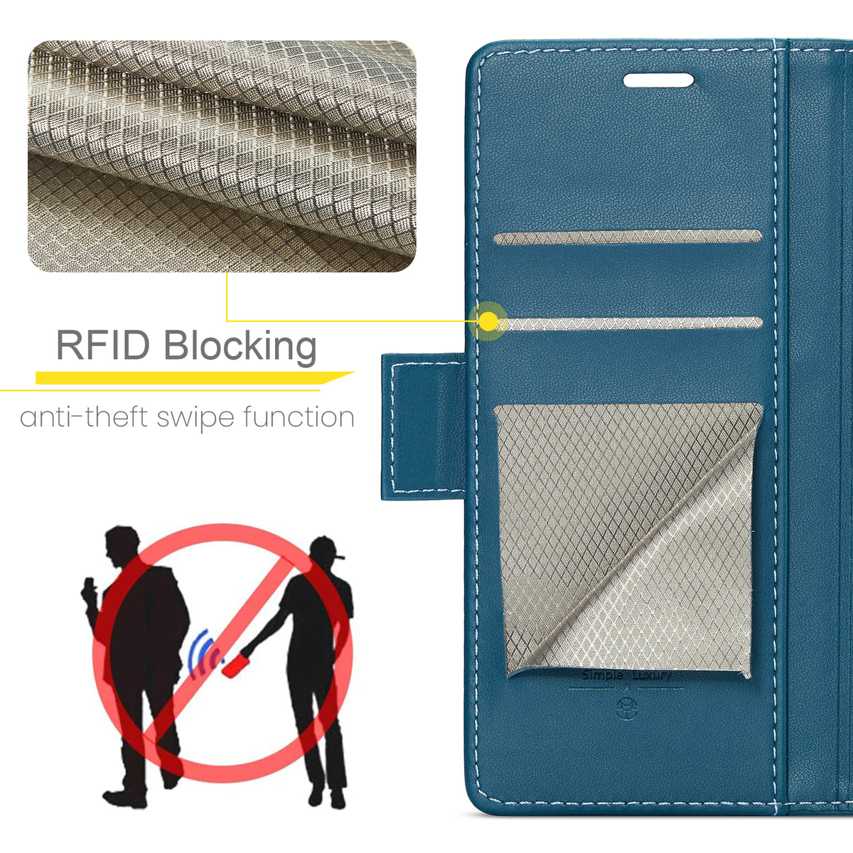CASEME For Xiaomi 15T Case  023 Series RFID Blocking Glossy Stand Phone Cover