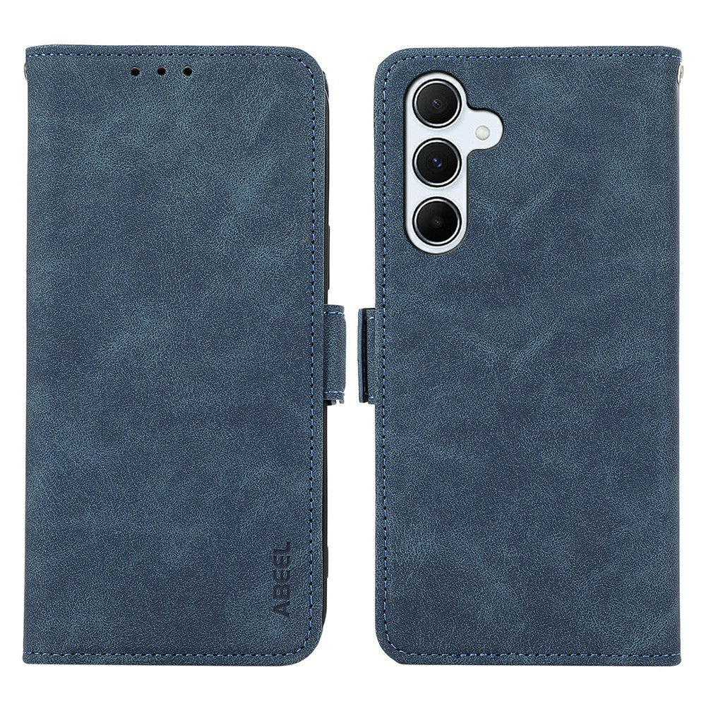 ABEEL For Samsung Galaxy S26 Case PU Leather Folio Stand View RFID Blocking Phone Cover