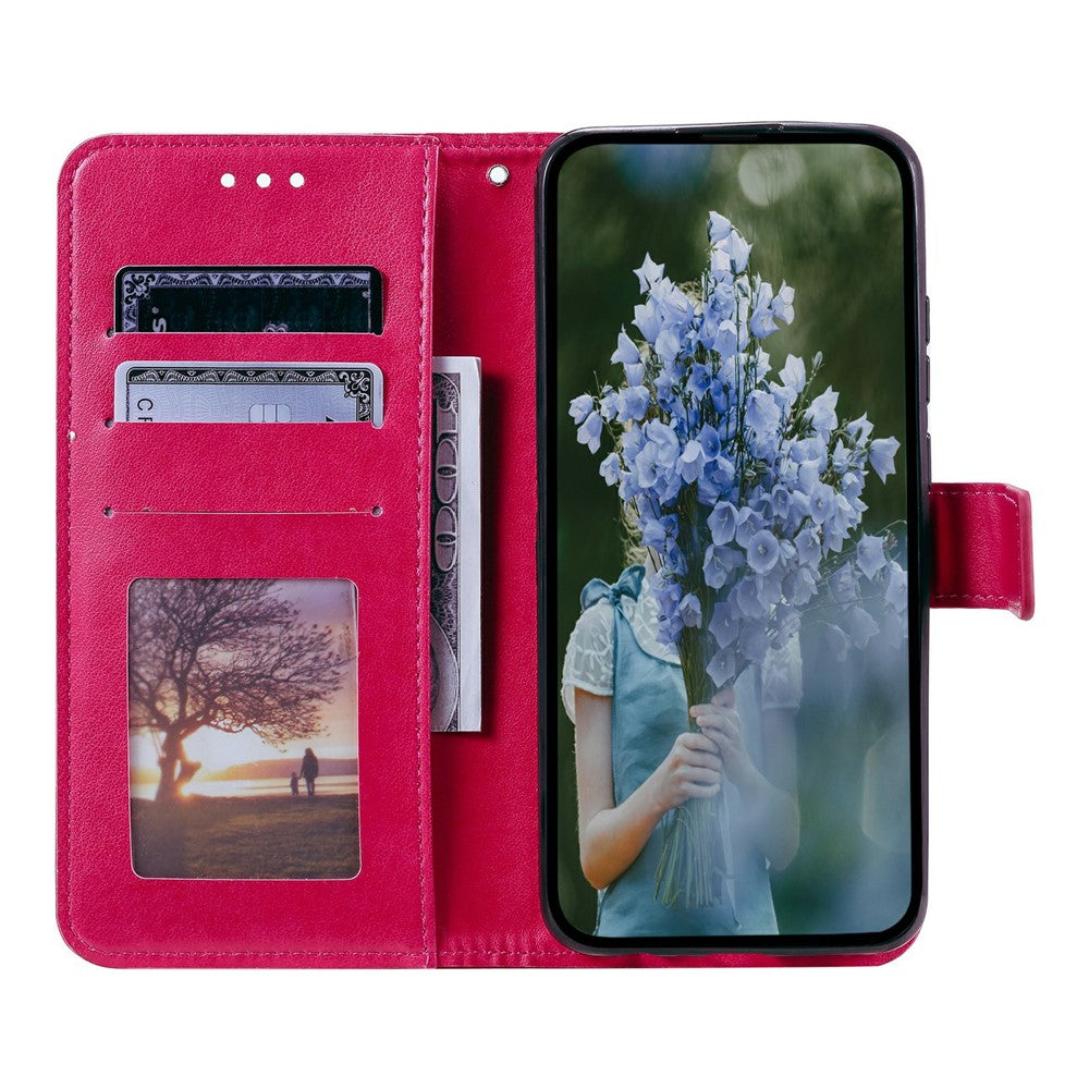 Samsung Galaxy S26 stativfodral med tryckt totem i PU-läder och plånboksfodral med handledsrem
