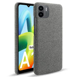 Shockproof Case for Xiaomi Redmi A1 4G / A2 4G Cloth Texture Anti-Drop Phone Case Solid Color Hard PC Protective Cover