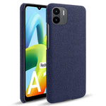 Shockproof Case for Xiaomi Redmi A1 4G / A2 4G Cloth Texture Anti-Drop Phone Case Solid Color Hard PC Protective Cover