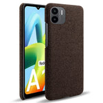 Shockproof Case for Xiaomi Redmi A1 4G / A2 4G Cloth Texture Anti-Drop Phone Case Solid Color Hard PC Protective Cover