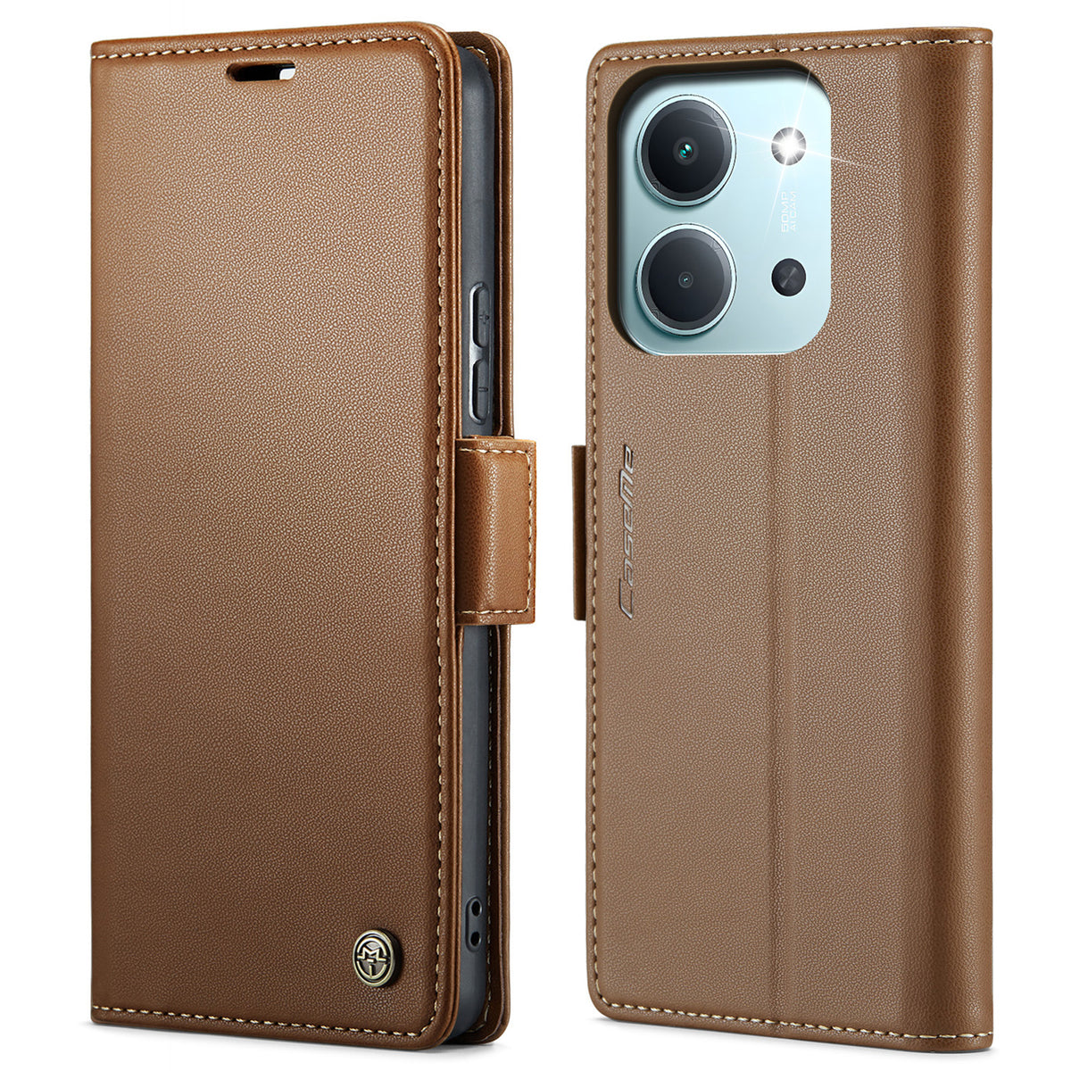 CASEME För Xiaomi Redmi 15C 5G (EU) (173mm) / Xiaomi Redmi 15C 4G (EU) (173mm) Skal 023 Series RFID-blockerande glansigt stativmobilskal