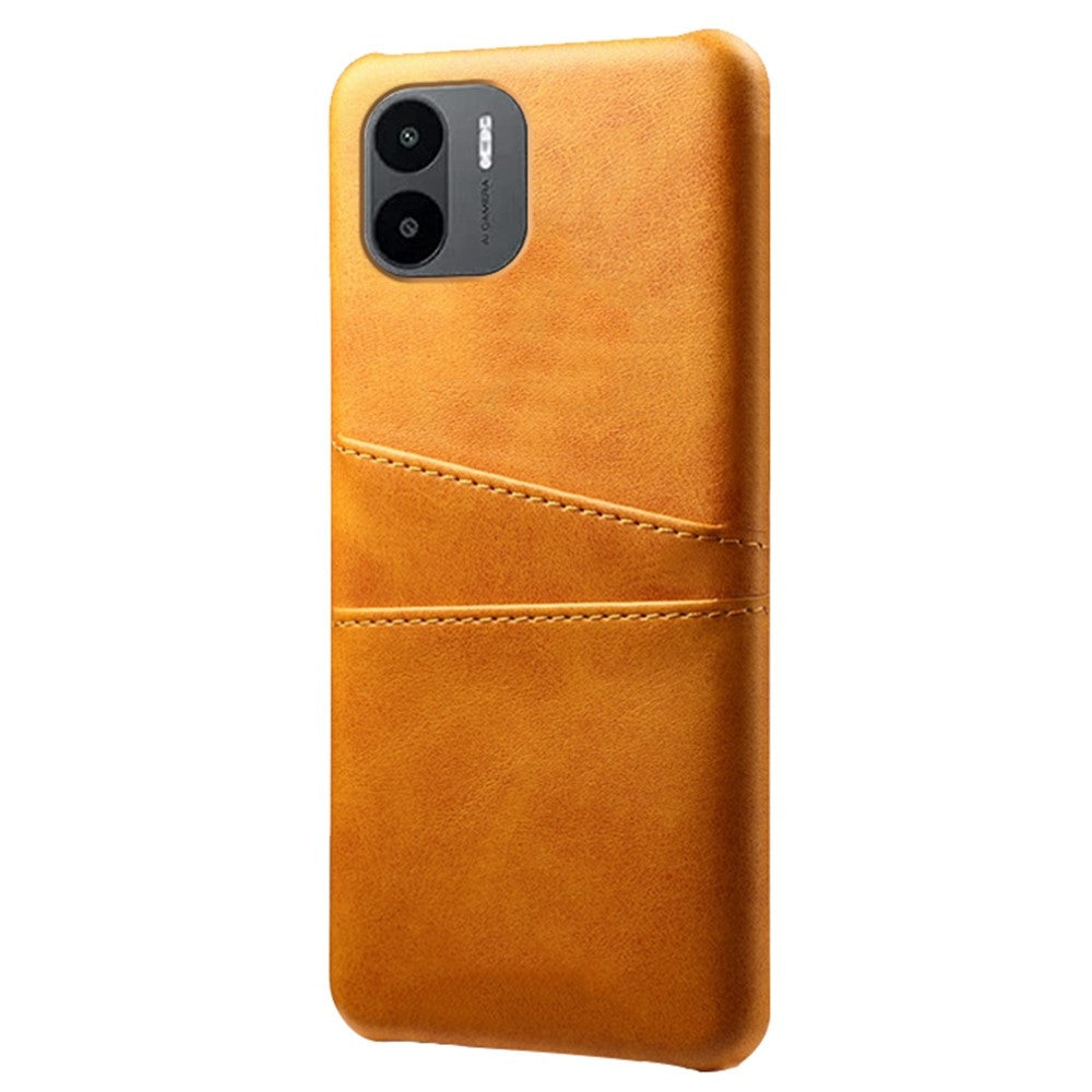 Xiaomi Redmi A1 4G / A2 4G Reptåligt mobilskal PU-läder hårt PC-skal skyddande mobilfodral med dubbla kortplatser
