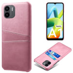 Xiaomi Redmi A1 4G / A2 4G Reptåligt mobilskal PU-läder hårt PC-skal skyddande mobilfodral med dubbla kortplatser