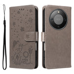 For Honor Magic8 Lite 5G / X9d 5G / X70 5G Leather Wallet Case Cat Bee Pattern Phone Cover Stand