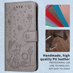 For Honor Magic8 Lite 5G / X9d 5G / X70 5G Leather Wallet Case Cat Bee Pattern Phone Cover Stand