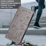 For Honor Magic8 Lite 5G / X9d 5G / X70 5G Leather Wallet Case Cat Bee Pattern Phone Cover Stand