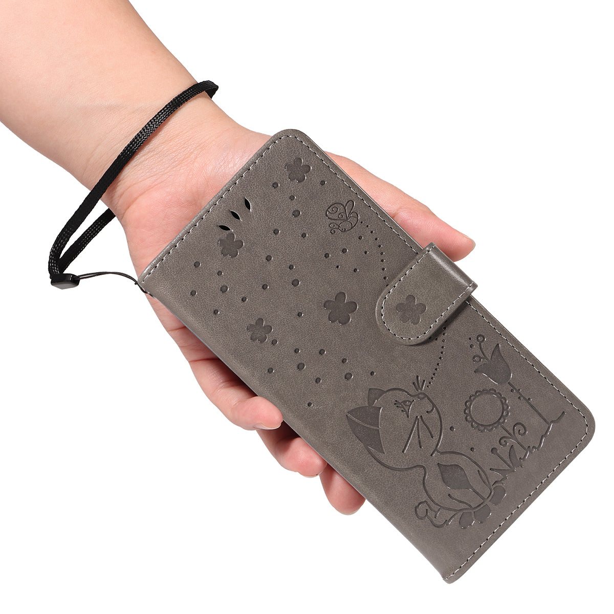 For Honor Magic8 Lite 5G / X9d 5G / X70 5G Leather Wallet Case Cat Bee Pattern Phone Cover Stand