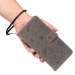 For Honor Magic8 Lite 5G / X9d 5G / X70 5G Leather Wallet Case Cat Bee Pattern Phone Cover Stand