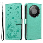 For Honor Magic8 Lite 5G / X9d 5G / X70 5G Leather Wallet Case Cat Bee Pattern Phone Cover Stand