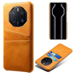 For Huawei Mate 50 RS Porsche Design 4G Phone Case with Dual Card Slots, Shockproof PU Leather Coated Hard PC Cover