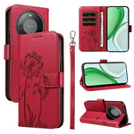 For Honor Magic8 Lite 5G / X9d 5G / X70 5G Leather Wallet Case with Strap Dandelion Imprint Phone Stand Cover