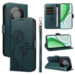 For Honor Magic8 Lite 5G / X9d 5G / X70 5G Leather Wallet Case with Strap Dandelion Imprint Phone Stand Cover