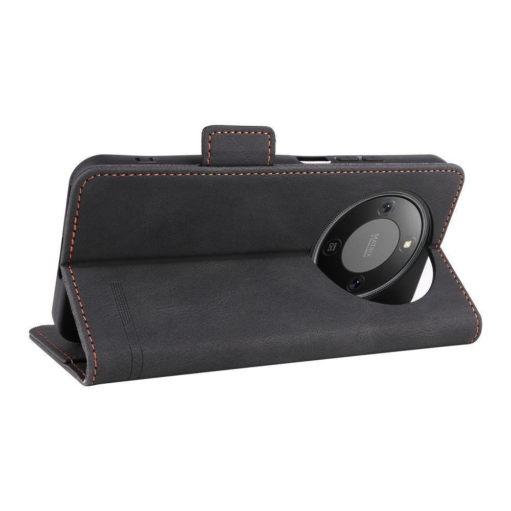 For Honor Magic8 Lite 5G / X9d 5G / X70 5G Case Leather Wallet Flip Phone Cover with Hardware Decor
