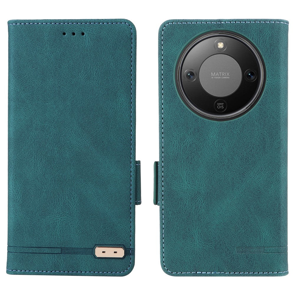 For Honor Magic8 Lite 5G / X9d 5G / X70 5G Case Leather Wallet Flip Phone Cover with Hardware Decor