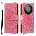 For Honor Magic8 Lite 5G / X9d 5G / X70 5G Leather Wallet Case Sunflower Imprinted Phone Cover