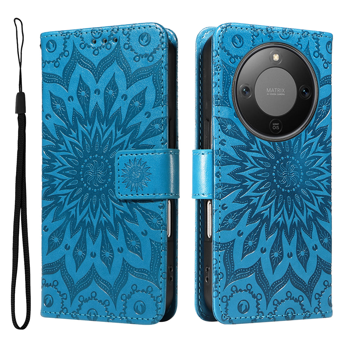 For Honor Magic8 Lite 5G / X9d 5G / X70 5G Leather Wallet Case Sunflower Imprinted Phone Cover