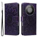 For Honor Magic8 Lite 5G / X9d 5G / X70 5G Leather Wallet Case Sunflower Imprinted Phone Cover