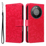 For Honor Magic8 Lite 5G / X9d 5G / X70 5G Leather Wallet Case Sunflower Imprinted Phone Cover