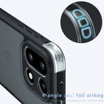OnePlus 15 5G-skal Skin-Touch TPU + PC Matt mobilbaksida, transparent svart