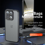 OnePlus 15 5G-skal Skin-Touch TPU + PC Matt mobilbaksida, transparent svart