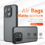 OnePlus 15 5G-skal Skin-Touch TPU + PC Matt mobilbaksida, transparent svart
