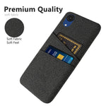 For Samsung Galaxy A23e Anti-scratch Cloth Texture Phone Case Dual Card Slots PC Protective Back Cover