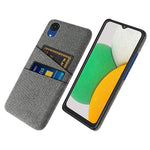 For Samsung Galaxy A23e Anti-scratch Cloth Texture Phone Case Dual Card Slots PC Protective Back Cover