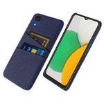 For Samsung Galaxy A23e Anti-scratch Cloth Texture Phone Case Dual Card Slots PC Protective Back Cover