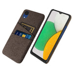 For Samsung Galaxy A23e Anti-scratch Cloth Texture Phone Case Dual Card Slots PC Protective Back Cover