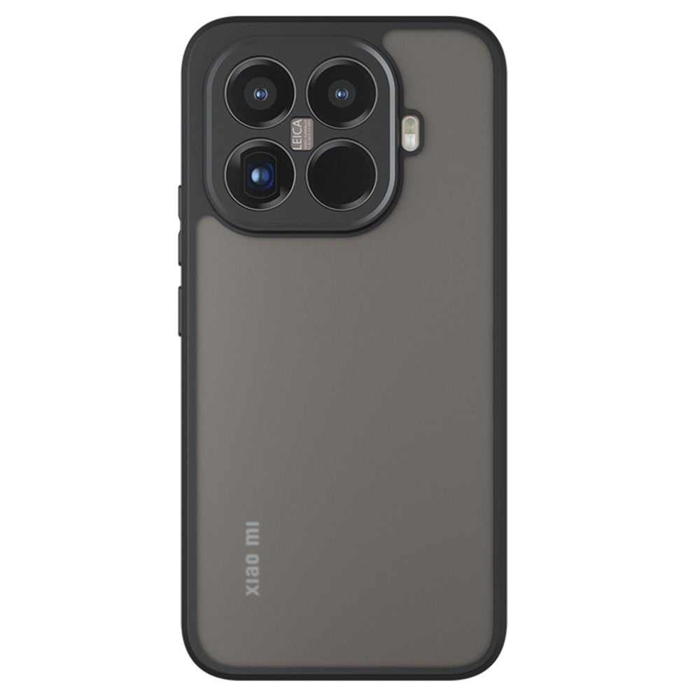 For Xiaomi 15T Pro Case Skin-Touch TPU + PC Matte Phone Back Cover, Transparent Black