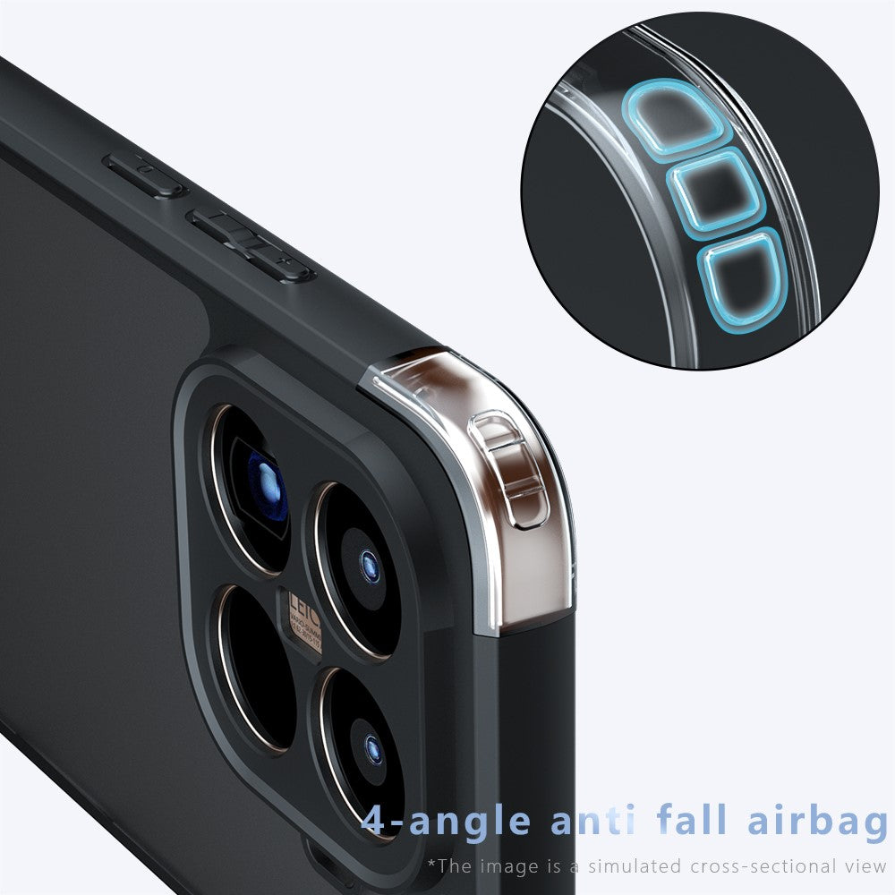 For Xiaomi 15T Pro Case Skin-Touch TPU + PC Matte Phone Back Cover, Transparent Black