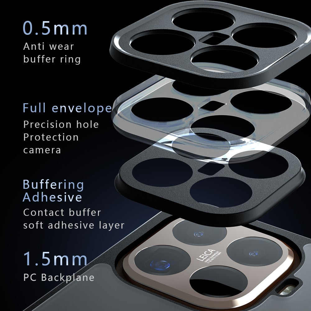 For Xiaomi 15T Pro Case Skin-Touch TPU + PC Matte Phone Back Cover, Transparent Black
